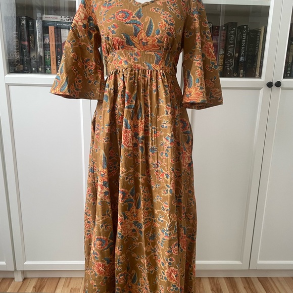 April Cornell Dresses & Skirts - April Cornell Brown Floral Long Sleeve Dress